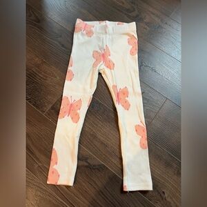 Zara Kids Peach Butterfly Leggings